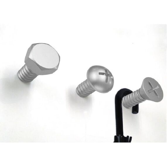 Набор вешалок Screw, белые, 3 шт., QUALY, изображение 3