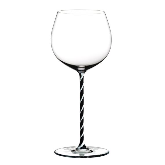 Бокал для белого вина Oaked Chardonnay, 620 мл, прозрачный/черный, хрусталь, серия Fatto a Mano, Riedel