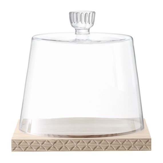 Блюдо из ясеня с крышкой Tatra H27, D28.5 см, LSA International