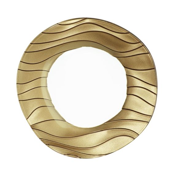 Тарелка SAHARA, диаметр: 22 см, материал: хрусталь, цвет: золотой, 85219, NACHTMANN, Германия