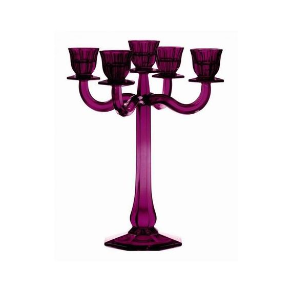 Подсвечник 5-рожковый Ravello, 30 см, светло-фиолетовый, хрусталь, Nachtmann