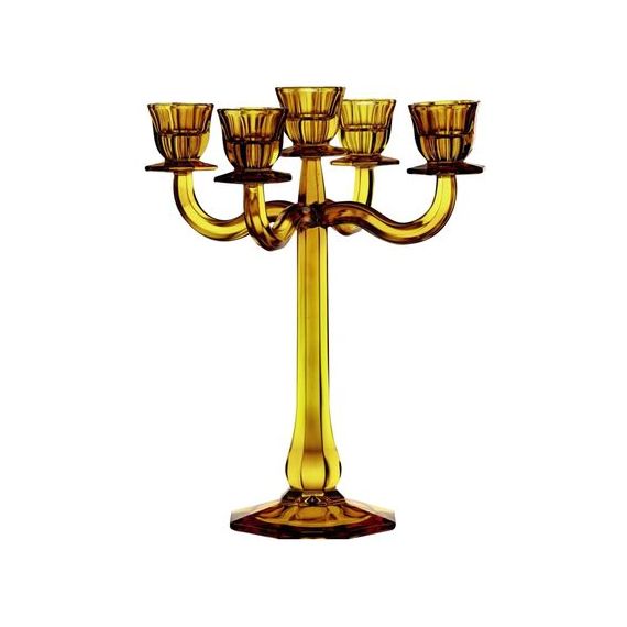 Подсвечник 5-рожковый Ravello, 30 см, желтый, хрусталь, Nachtmann