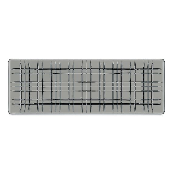 Блюдо SQUARE, прямоугольное, размер: 42 см, материал: хрусталь, цвет: серый, 101453, NACHTMANN, Германия