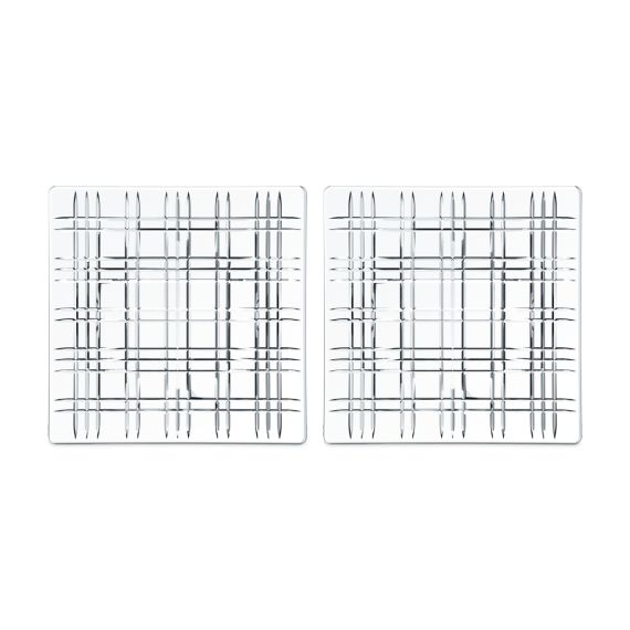 SQUARE - Набор 2 предмета блюдо квадратное 21 см бессвинцовый хрусталь