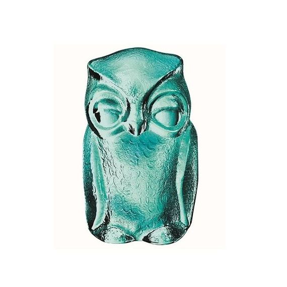 Фигурка Сова большая Zoo, бирюзовая, хрусталь, Nachtmann