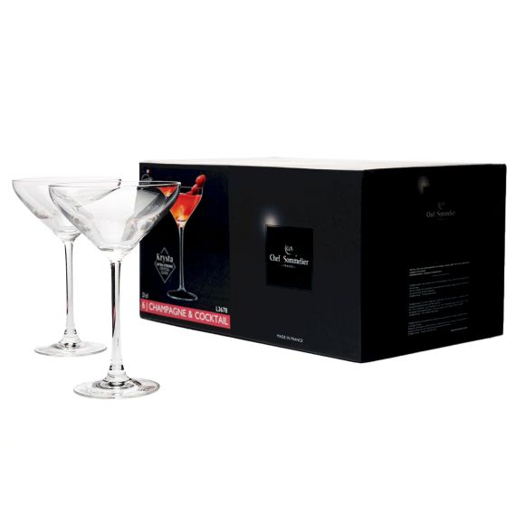 Набор коктейльных рюмок Sublym, 6 шт, 210 мл, D114 мм, H179 мм, Chef&Sommelier