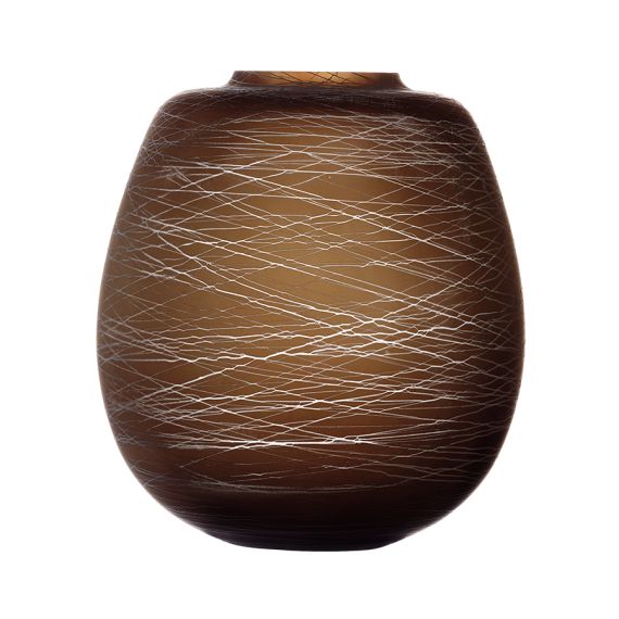 Ваза Boulder 26 см коричневая, LSA International