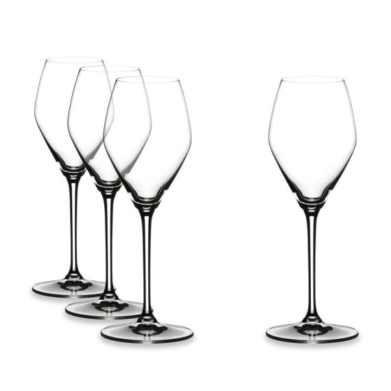 Набор из 4-х хрустальных бокалов для шампанского ROSE/CHAMPAGNE, объем: 322 мл, высота: 23 см, материал: хрусталь, серия Vinum Extreme, 4411/55, Riedel, Австрия