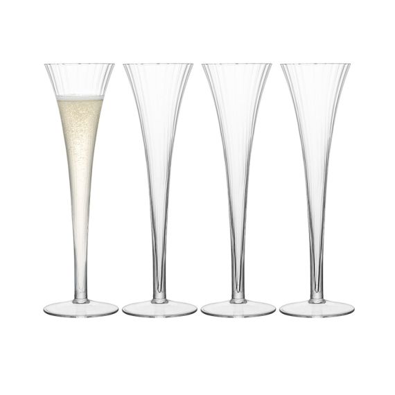 Набор из 4 бокалов-флейт для шампанского Aurelia 200 мл, LSA International
