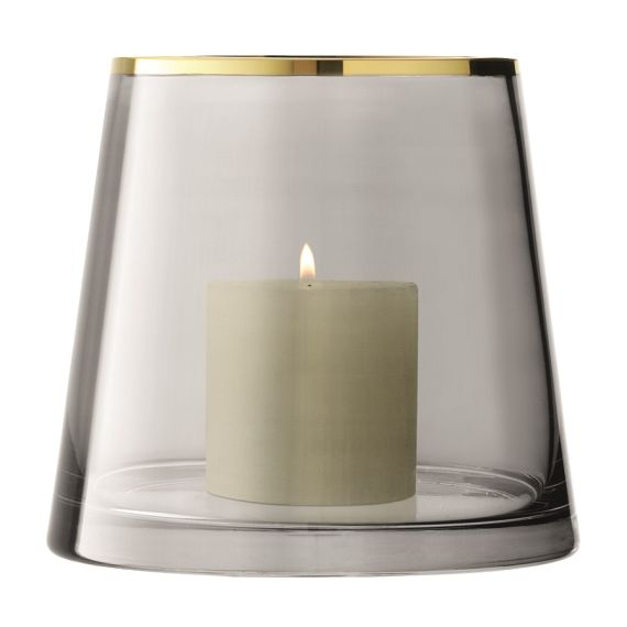 Ваза/подсвечник Sorbet 16 см серая, LSA International