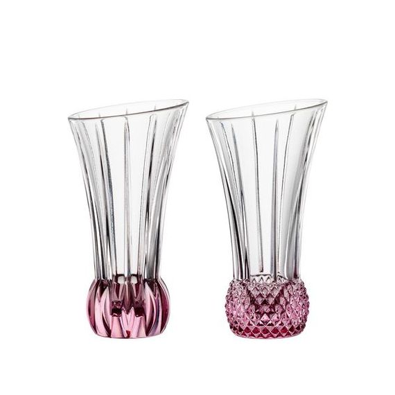 SPRING - Набор из 2 ваз с розовым дном 13,6см