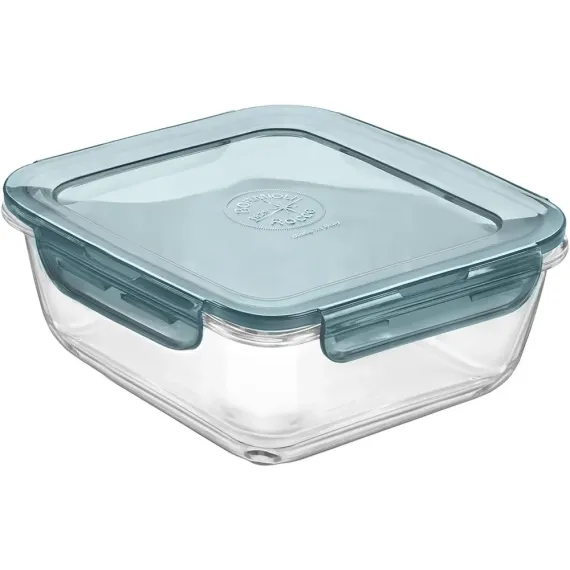 Контейнер 18 х 18 см,1,4 л, голубой, стекло, серия Frigoverre Evolution, Bormioli Rocco