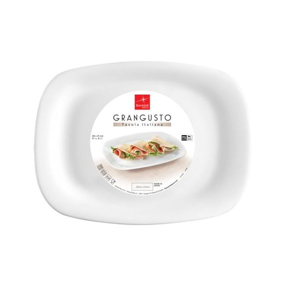 Блюдо "Барбекю" 28 x 21 см, стеклокерамика, серия GRANGUSTO, Bormioli Rocco