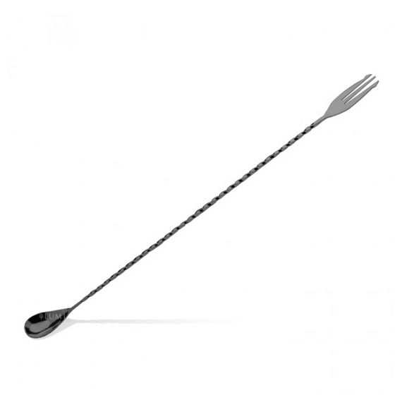 Ложка барная Trident, L40 мм, нержавеющая сталь, цвет черный, Lumian