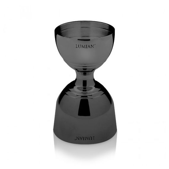 Джиггер 30/60 мл, D50 мм, H90 мм, нержавеющая сталь, цвет черный, Lumian