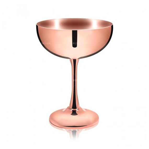 Бокал для шампанского, коктейля Artemide, 230 мл, D105 мм, H145 мм, нержавеющая сталь, цвет медный, Lumian