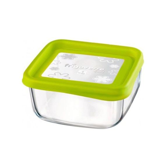 Контейнер стеклянный 15 х 15 см, 1 л, зеленый, стекло, полипропилен, серия Frigoverre Fun, Bormioli Rocco