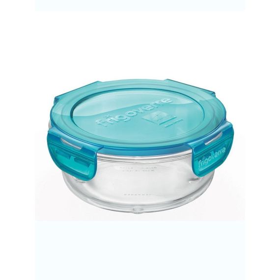 Контейнер круглый 10 см, 180 мл, голубой, стекло, серия Frigoverre Evolution, Bormioli Rocco