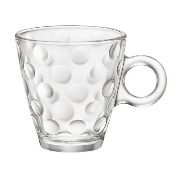 Набор из 6-ти чашек 220 мл, хрустальное стекло, серия Dots, Bormioli Rocco