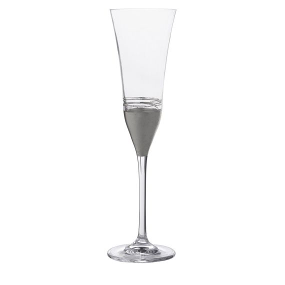 Набор из 6-ти бокалов-флюте RCR Style Prestige Leaf платина 170 мл, Италия