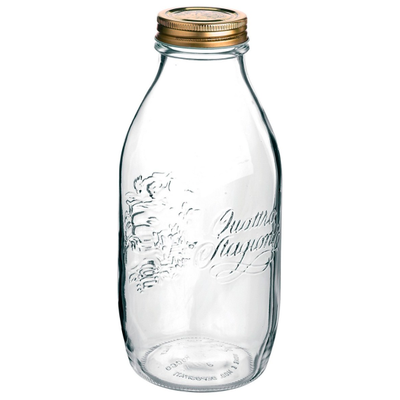 Бутылка Tutti Fruitti с крышкой 1 л, стекло, серия QUATTRO Stagioni, Bormioli Rocco