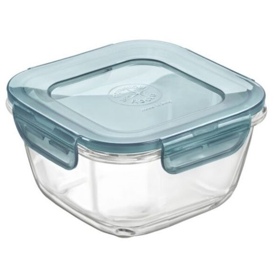 Контейнер 14 х 14 см высокий, 750 мл, голубой, стекло, серия Frigoverre Evolution, Bormioli Rocco