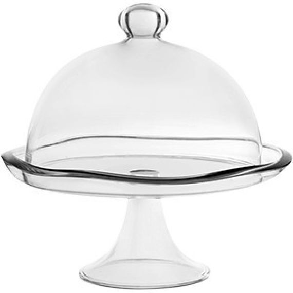 Подставка для торта с крышкой Barena, D21 см, H22,5 см, стекло, Vidivi
