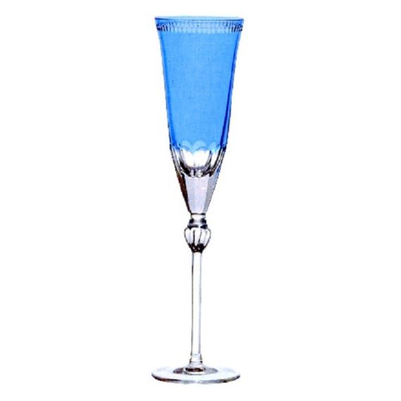 Фужер для шампанского голубой 170 мл, серия HEAVEN BLUE, AJKA CRYSTAL
