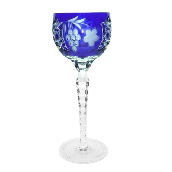 Фужер для красного вина синий 230 мл, серия GRAPE, AJKA CRYSTAL