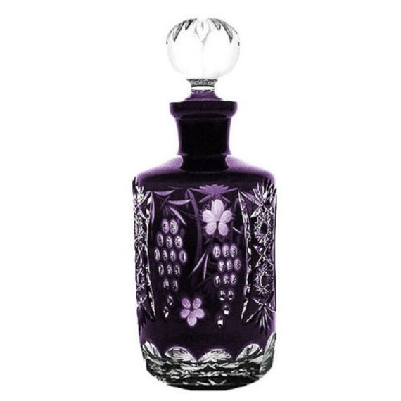 Декантер с пробкой для виски аметист 700 мл, серия GRAPE, AJKA CRYSTAL