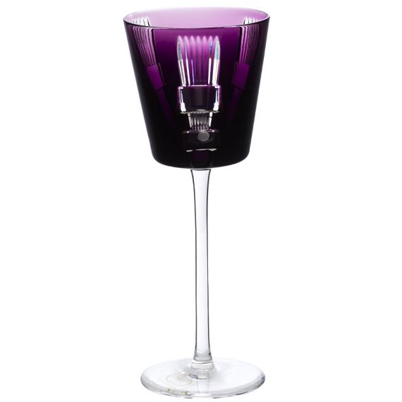 Фужер для вина аметист 170 мл, серия RETRO BLACK, AJKA CRYSTAL