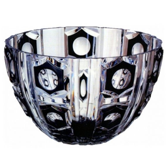 Салатник черный 27 см, серия CHECKER LIGHT, AJKA CRYSTAL