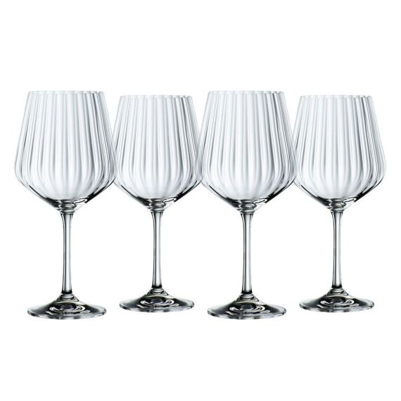 Набор бокалов Gin Tonic TASTES GOOD 4 бокала 625 мл., 4 стеклянные соломинки, 1 щетка для чистки, Nachtmann