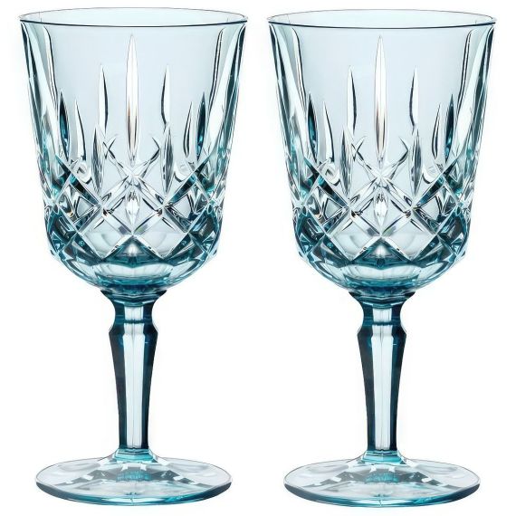 Набор бокалов для вина 2 шт., 355 мл, Noblesse Colors, голубой, хрустальное стекло, Nachtmann