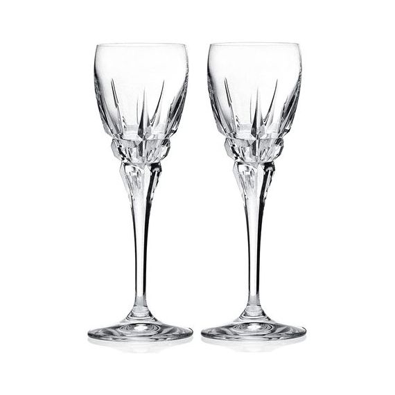 Набор из 2-х рюмок для водки RCR Carrara 80 мл, H158 мм, хрустальное стекло LUXION, Италия