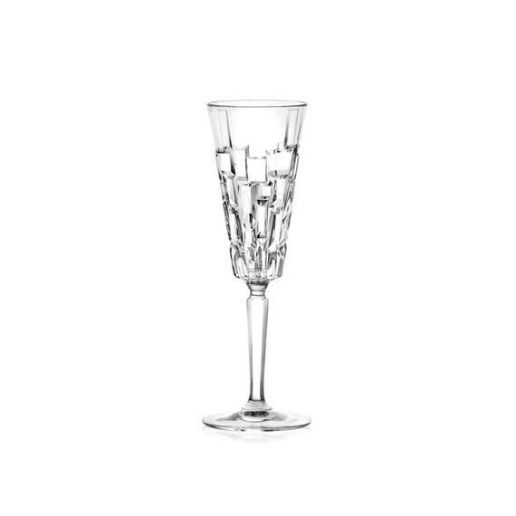 Набор из 6-ти бокалов для шампанского RCR Etna 190 мл, H224 мм, D76 мм, хрустальное стекло, Италия