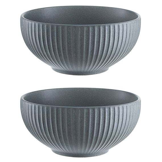 Набор салатников Soft Ripples, ?15 см, серые, 2 шт., Liberty Jones