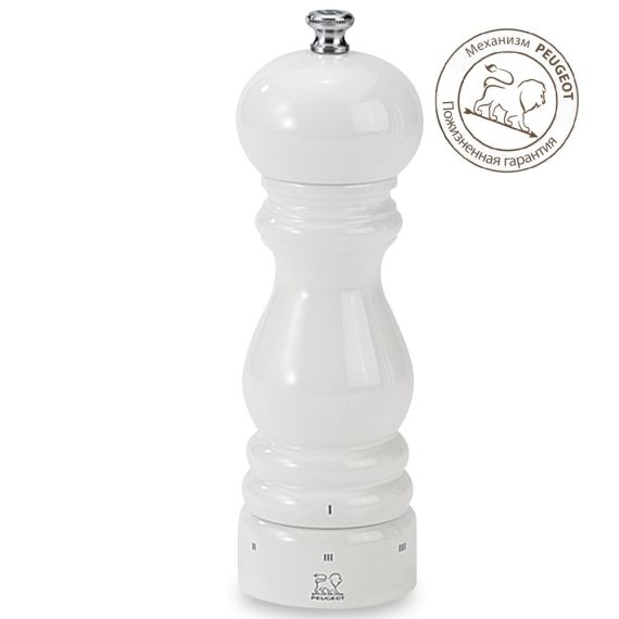 Мельница для соли 18 см, дерево, белый лакированный, PARIS SELECT PEUGEOT, Франция