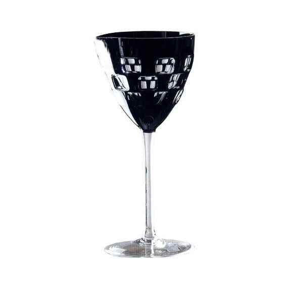 Фужер для вина черный 180 мл, серия DOMINO, AJKA CRYSTAL