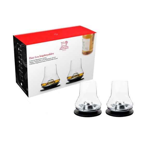 Набор из 2-х стаканов для дегустации виски с подставкой, стекло, DUO PEUGEOT, Франция