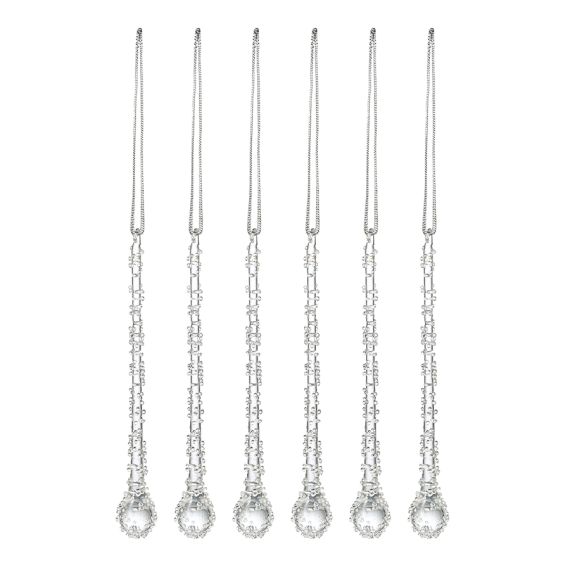 Набор ёлочных украшений Icy sparkles из коллекции New Year Essential, 6 шт., Tkano