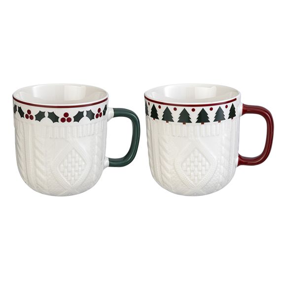 Набор из двух кружек Warm Celebration из коллекции New Year Essential, 400 мл, Tkano