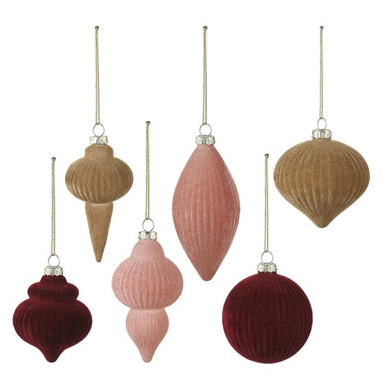 Набор ёлочных украшений Velvet mood из коллекции New Year Essential, 6 шт., Tkano