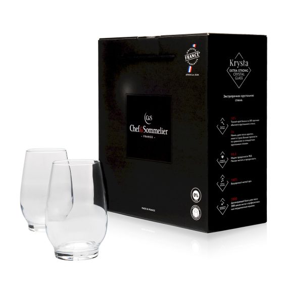 Набор стаканов Хайбол Absoluty, 2 шт, 370 мл, D79 мм, H119 мм, Chef&Sommelier