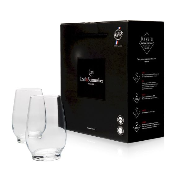 Набор стаканов Хайбол Absoluty, 2 шт, 450 мл, D84 мм, H127 мм, Chef&Sommelier