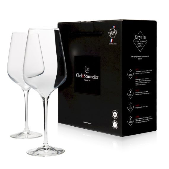 Набор бокалов для вина 550мл Sublym D=92, H=260мм; 2 шт, Chef&Sommelier