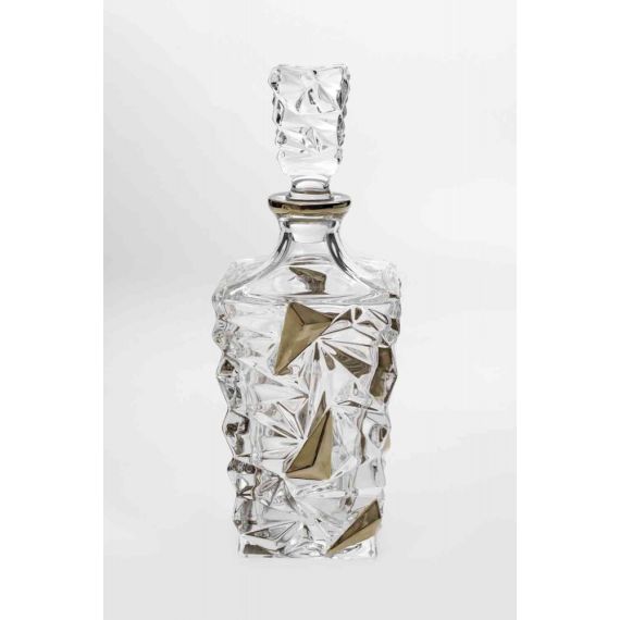 Штоф GLACIER, 900 мл; декор Платина; хрусталь, Bohemia JIHLAVA