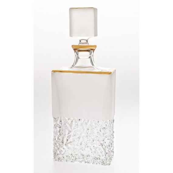 Штоф NICOLETTE, 1000 мл; декор Матовое напыление, отводка золото; хрусталь, Bohemia JIHLAVA