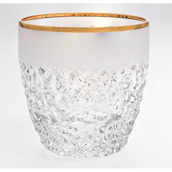 Набор из 6-ти стаканов для виски NICOLETTE, декор Матовое напыление, отводка золото; 350 мл; хрусталь, Bohemia JIHLAVA