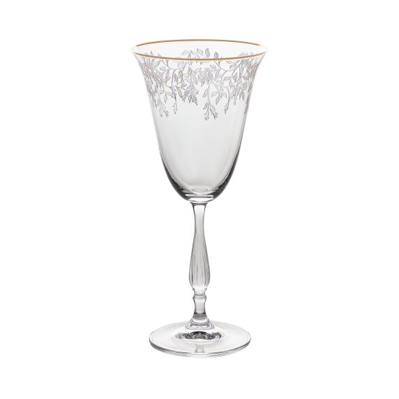 Набор из 6-ти бокалов для красного вина FREGATA; Декор Панто, затирка золото, отводка золото, 250 мл, Crystal Bohemia